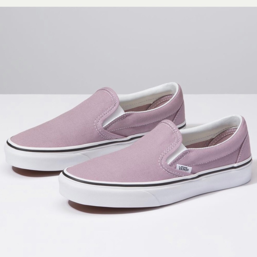 Vans Slip On Sea Fog Lavender Lilac Shoes